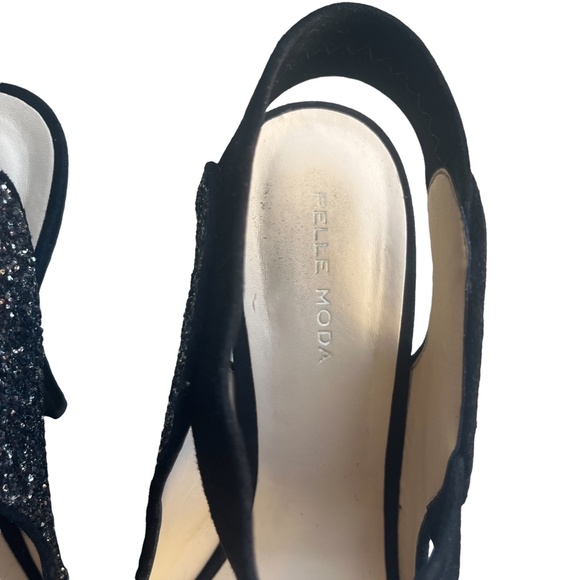 PELLE MODA Black Stardust Glitter Heel - Picture 6 of 7